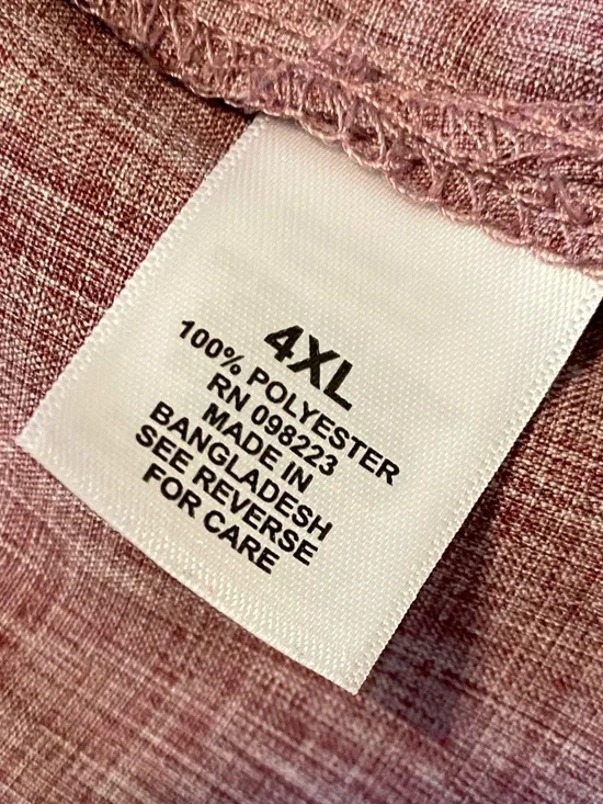 Men’s 4XL Magellan Outdoors Relaxed Fit Fish Gear Shirt in Mauve Heather - Picture 7 of 12